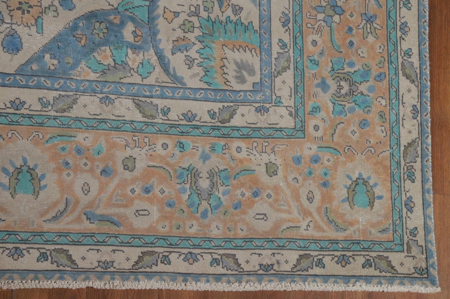 Turquoise Blue Tabriz Persian Area Rug 10x13