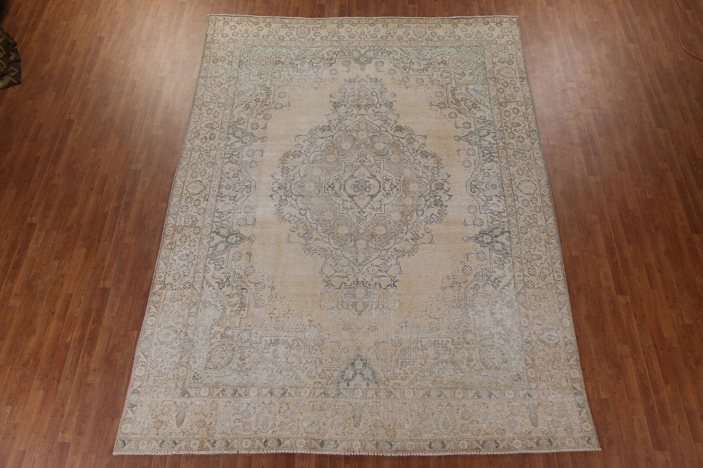 Wool Distressed Tabriz Persian Area Rug 9x13