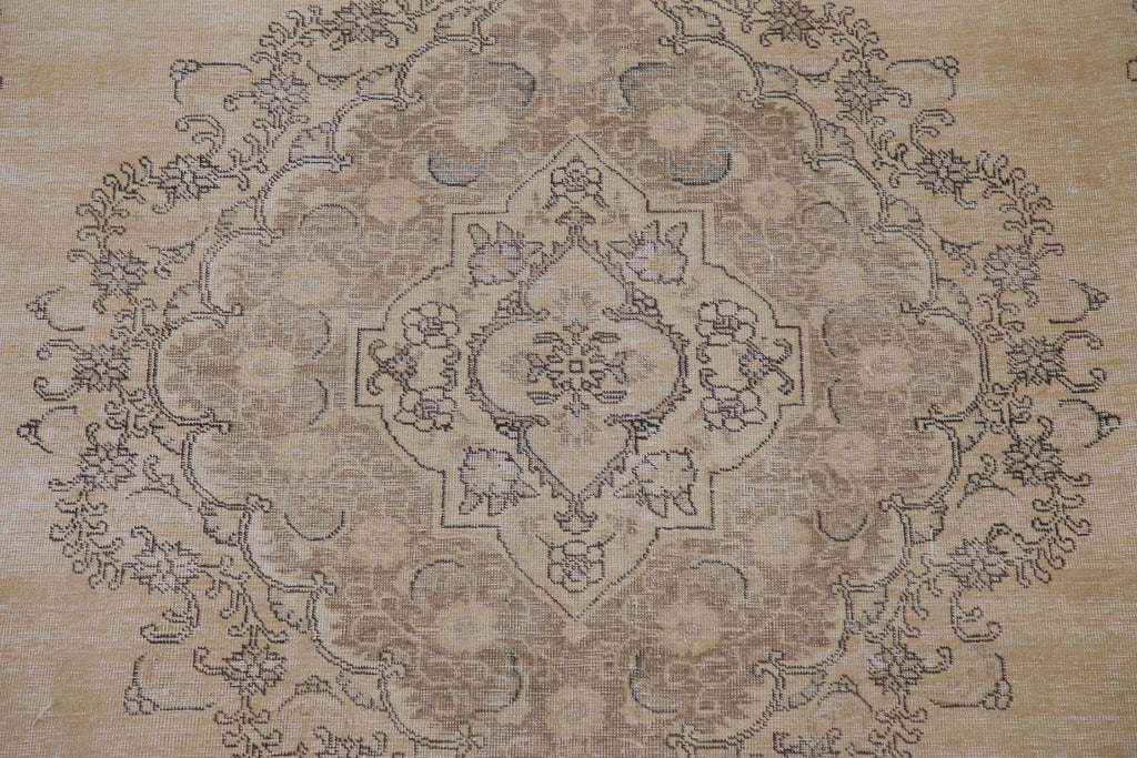 Wool Distressed Tabriz Persian Area Rug 9x13