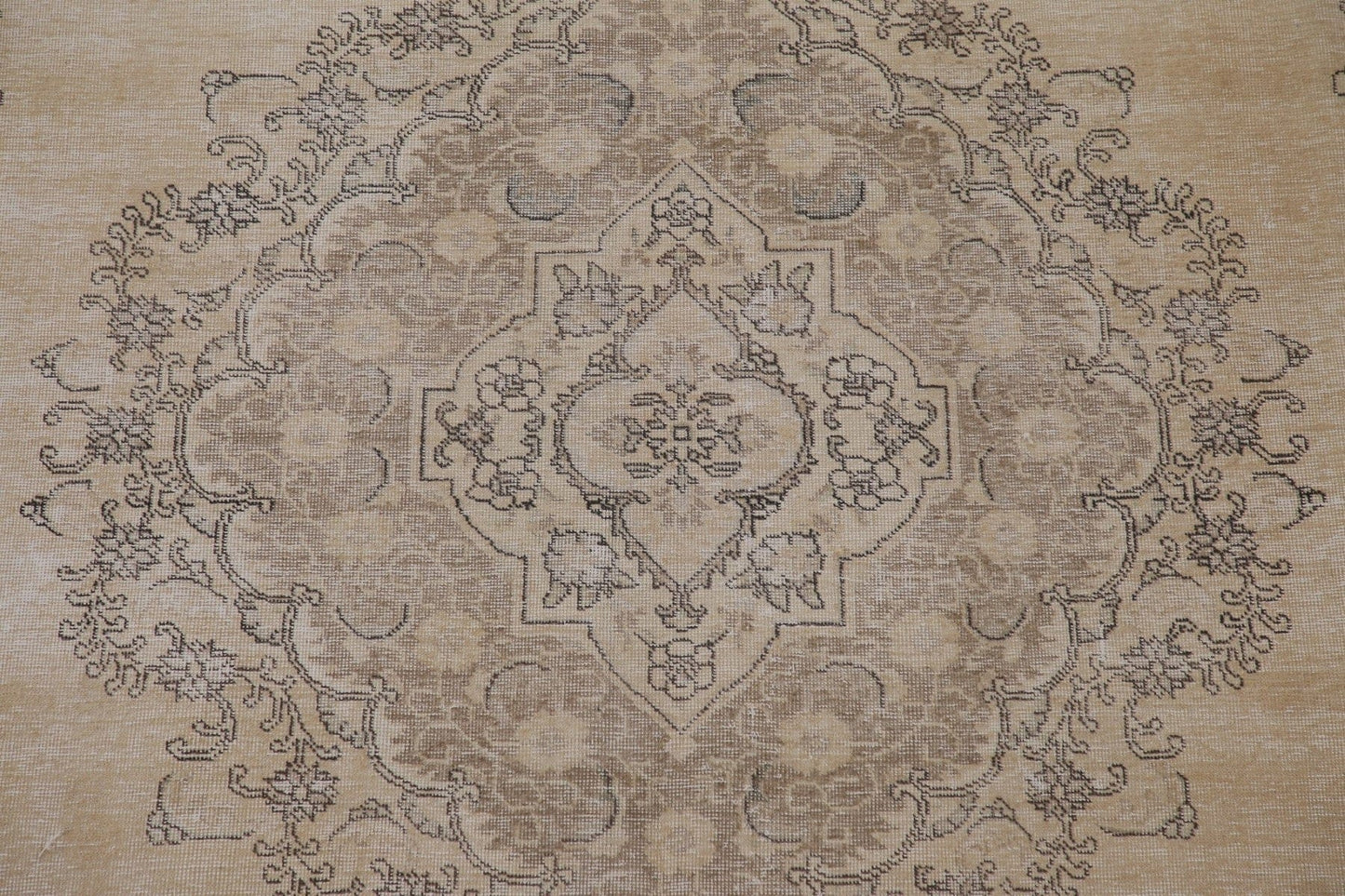 Wool Distressed Tabriz Persian Area Rug 9x13