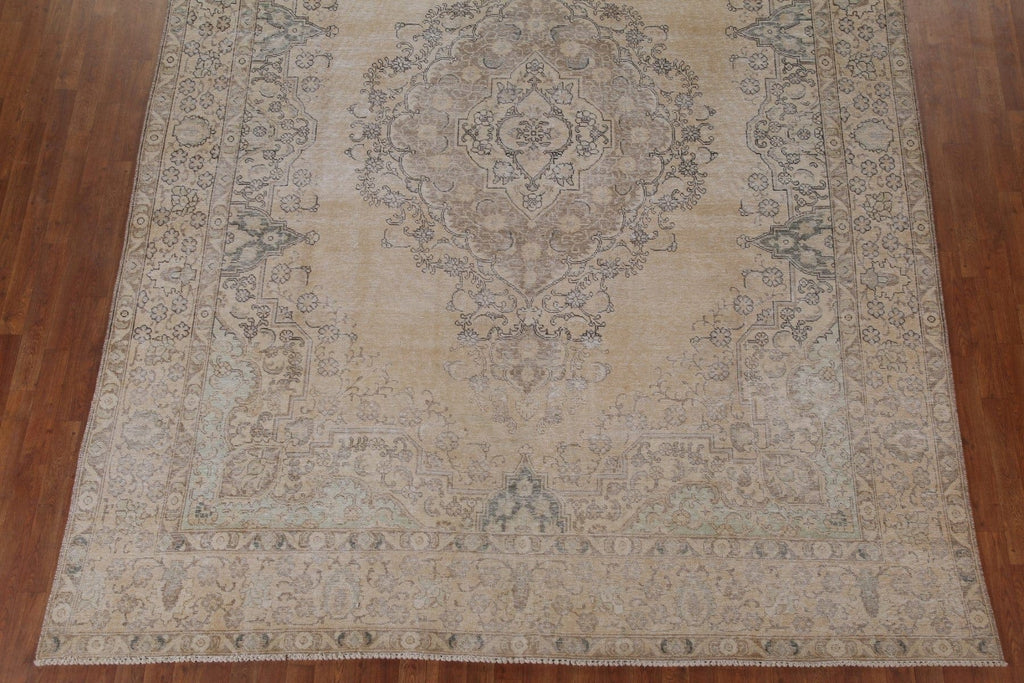 Wool Distressed Tabriz Persian Area Rug 9x13