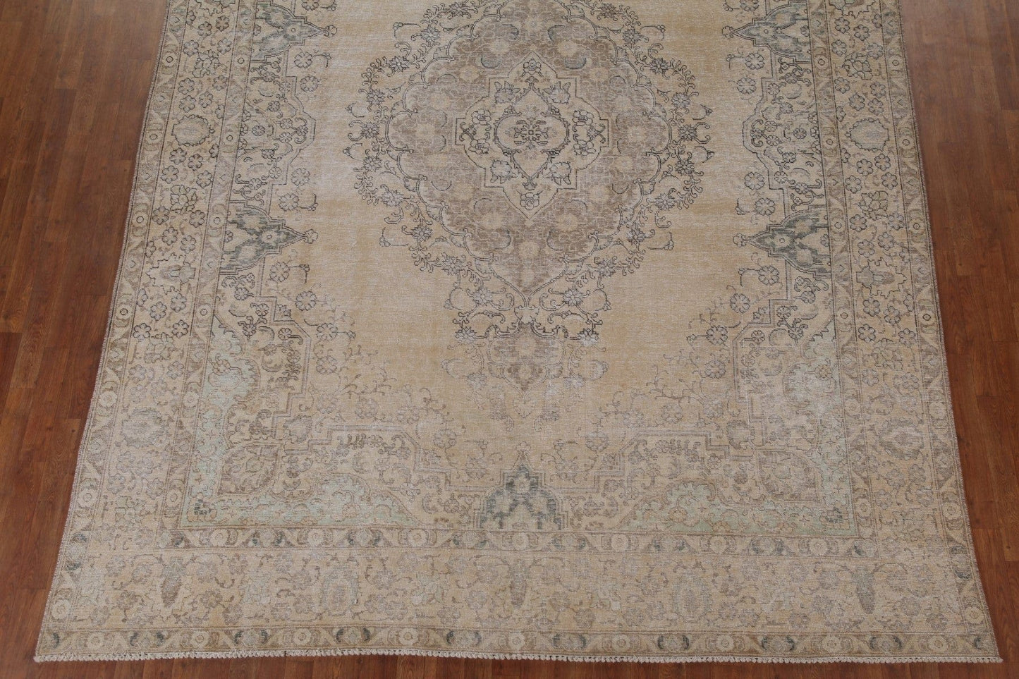 Wool Distressed Tabriz Persian Area Rug 9x13