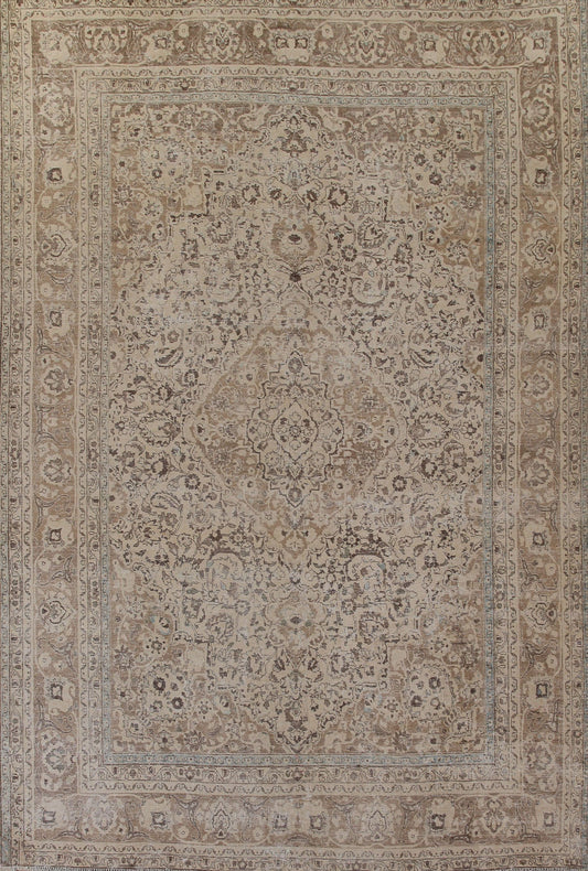 Distressed Tabriz Persian Area Rug 10x12