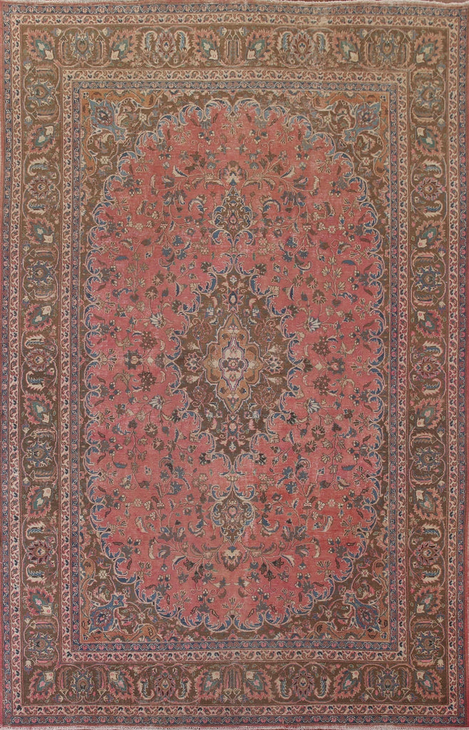 Vintage Mashad Persian Area Rug 8x11