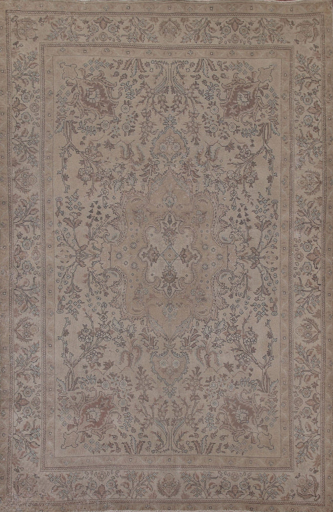 Distressed Tabriz Persian Area Rug 7x10