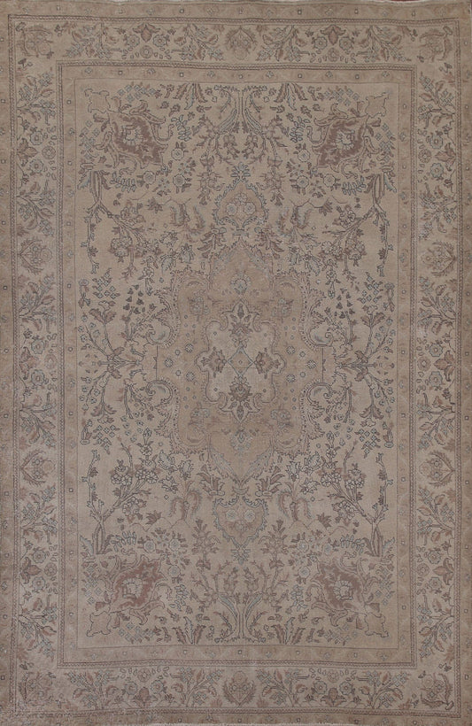 Distressed Tabriz Persian Area Rug 7x10