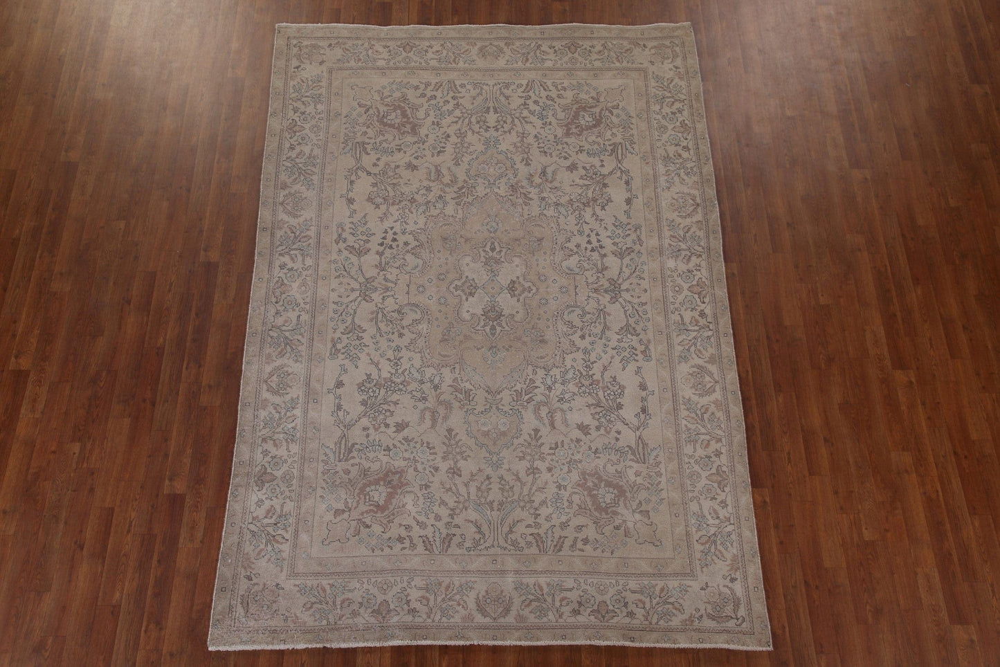 Distressed Tabriz Persian Area Rug 7x10