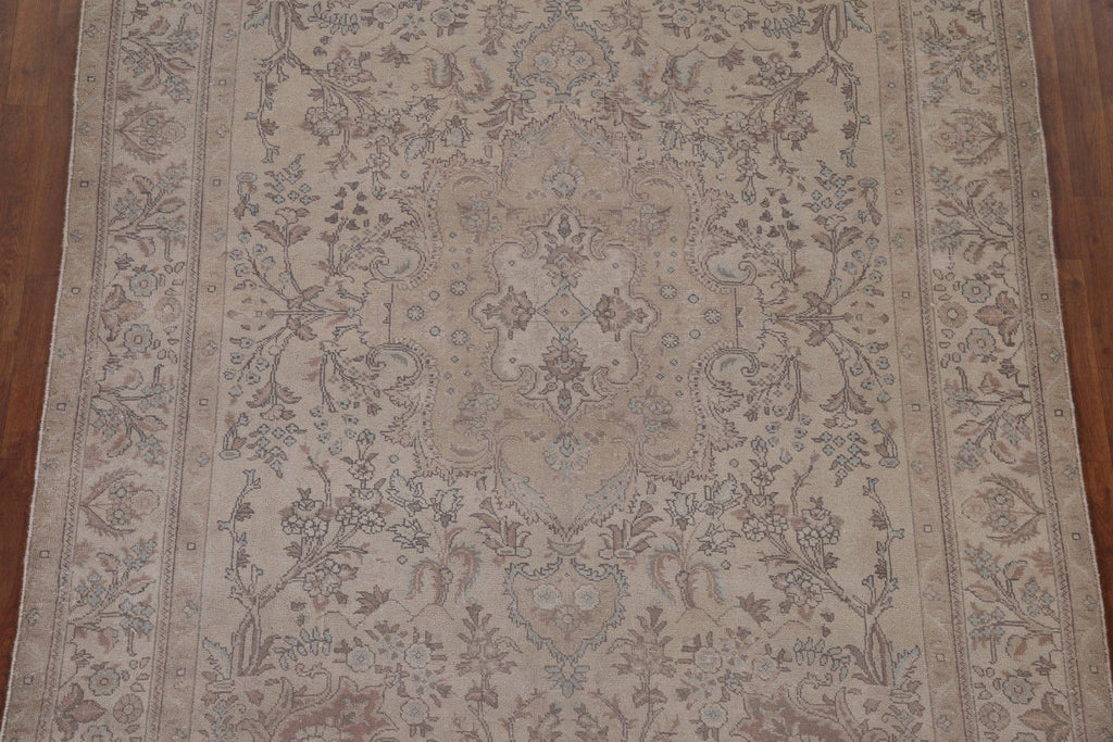 Distressed Tabriz Persian Area Rug 7x10