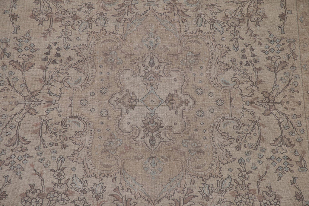 Distressed Tabriz Persian Area Rug 7x10