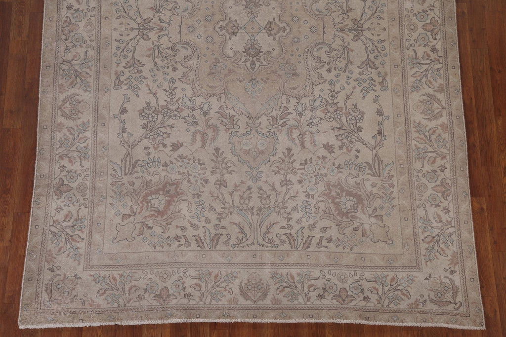 Distressed Tabriz Persian Area Rug 7x10