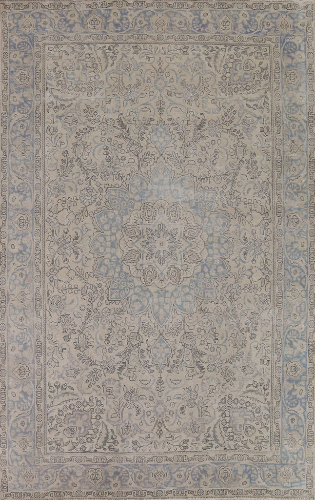 Muted Distressed Tabriz Persian Area Rug 8x11