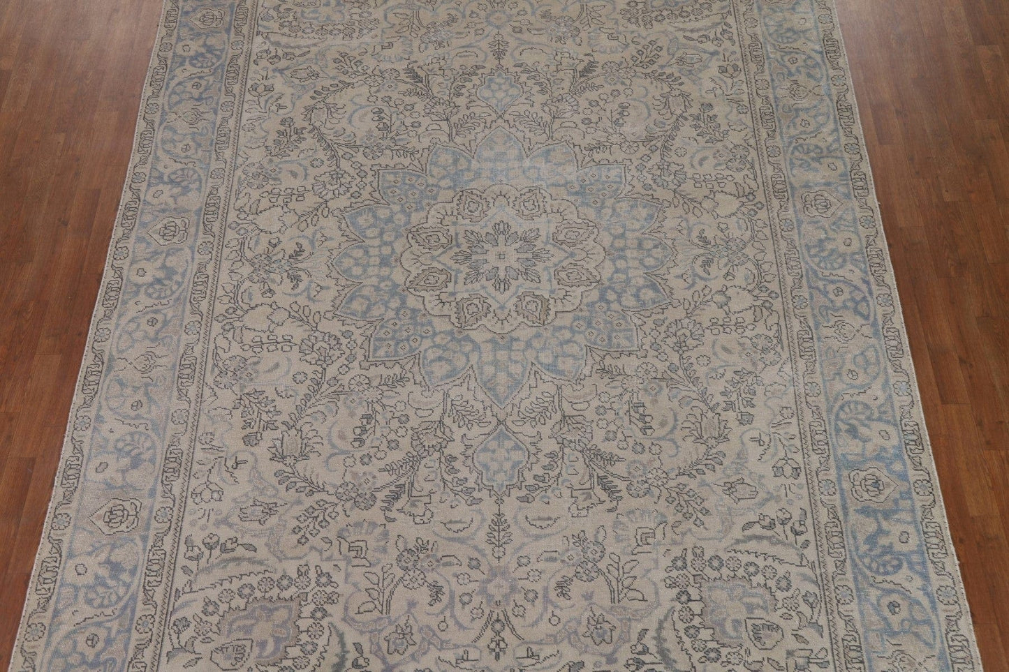 Muted Distressed Tabriz Persian Area Rug 8x11