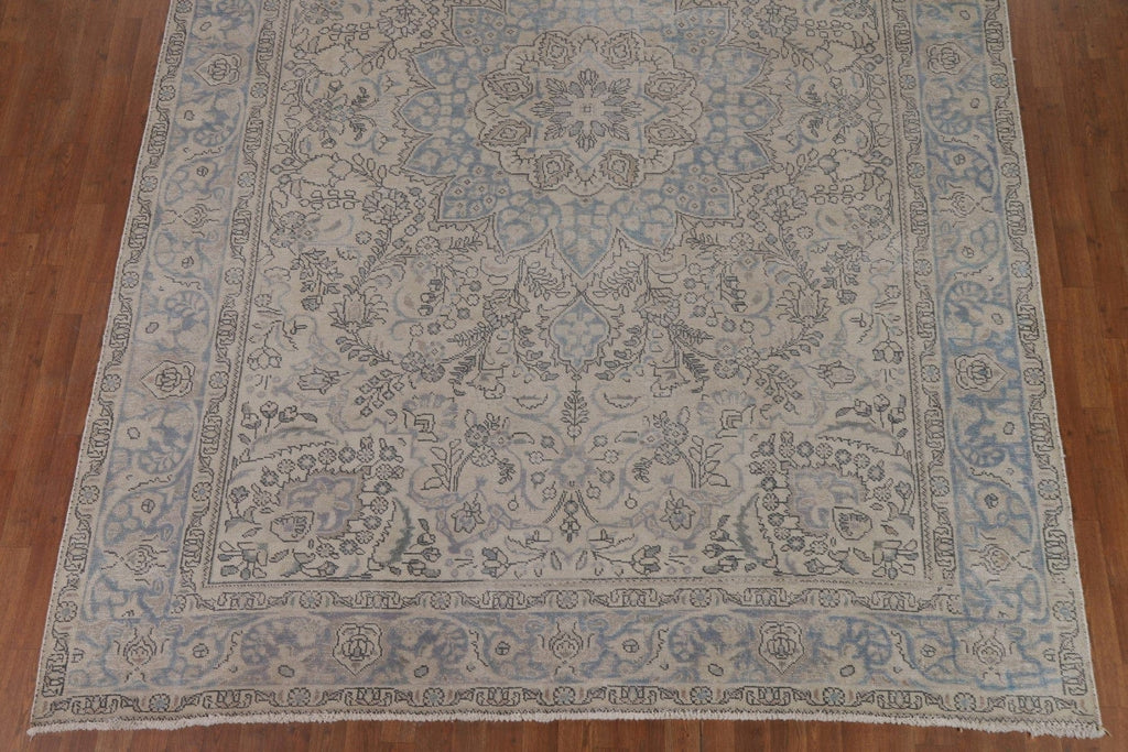 Muted Distressed Tabriz Persian Area Rug 8x11