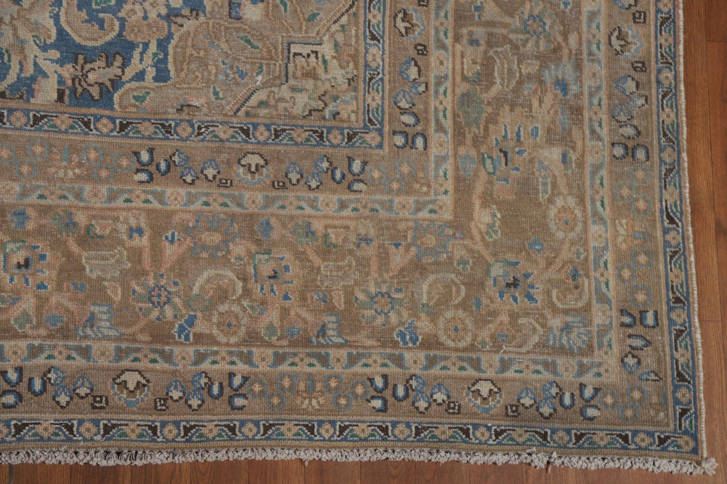 Distressed Mashad Persian Area Rug 9x12