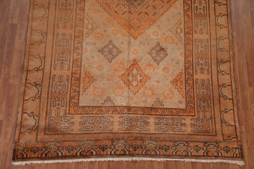 Vegetable Dye Oushak Turkish Area Rug 7x14