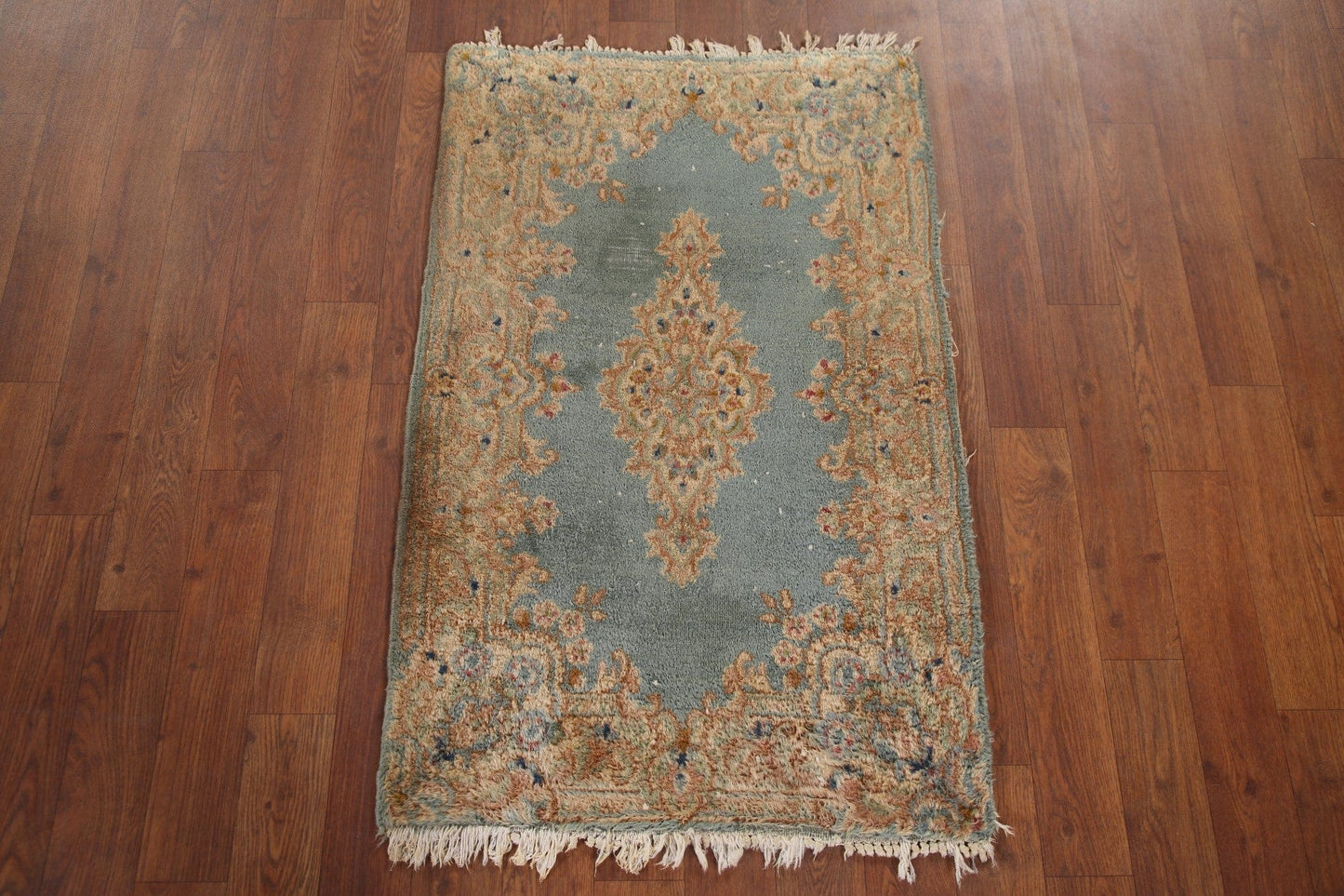 Vegetable Dye Kerman Vintage Persian Rug 2x3