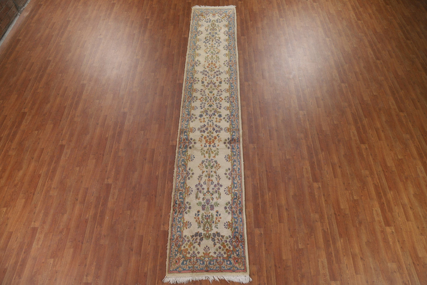 Vegetable Dye Kerman Persian Runner Rug 2x14