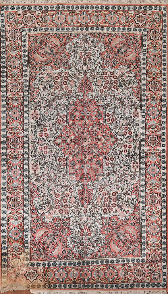 Vintage Kashmir Oriental Area Rug 4x7