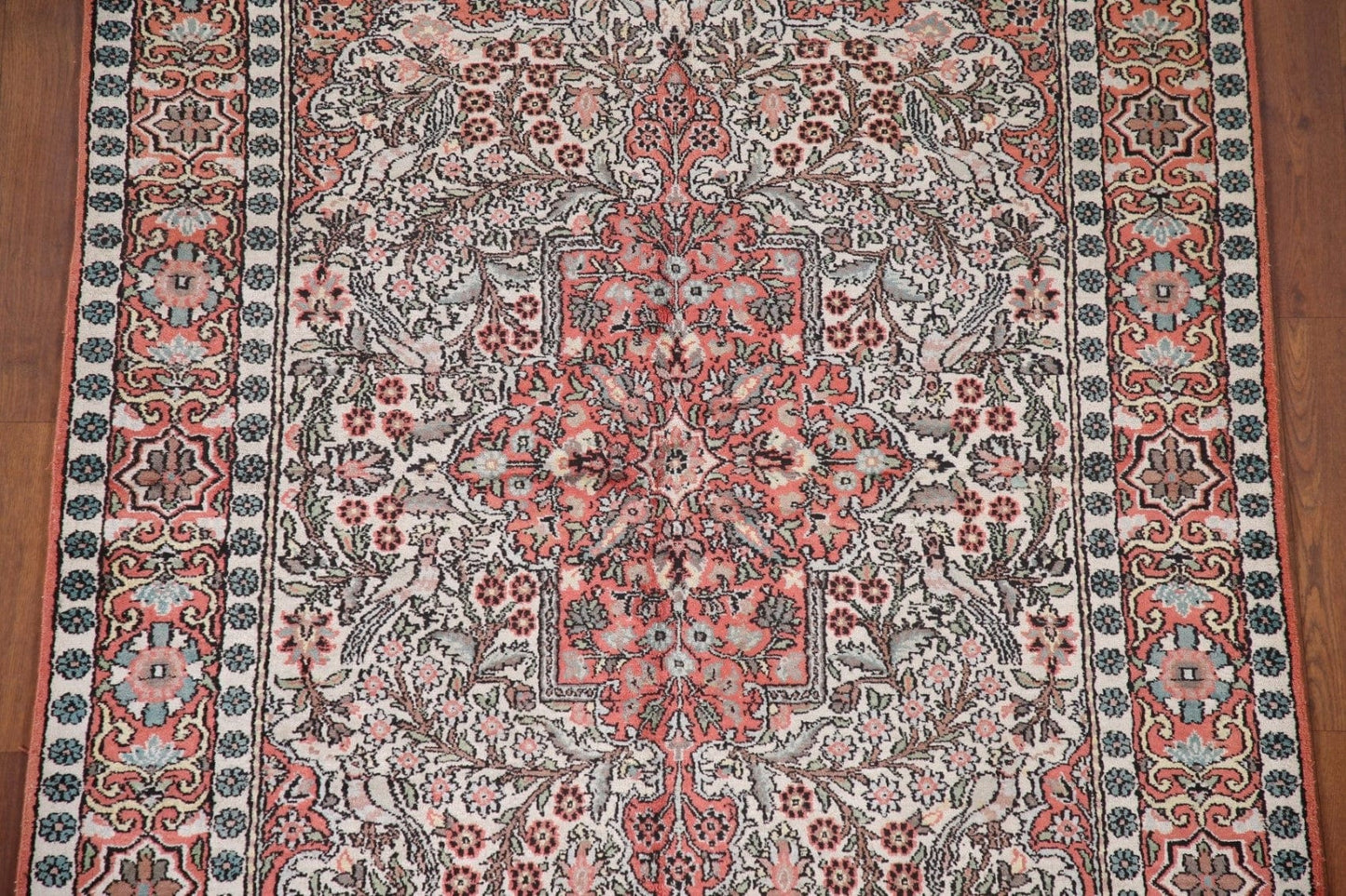 Vintage Kashmir Oriental Area Rug 4x7