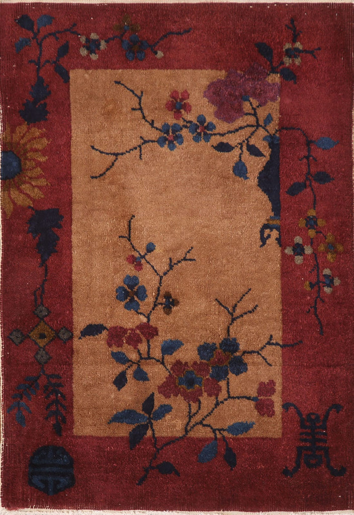 Vegetable Dye Deco Nichols Oriental Rug 2x3