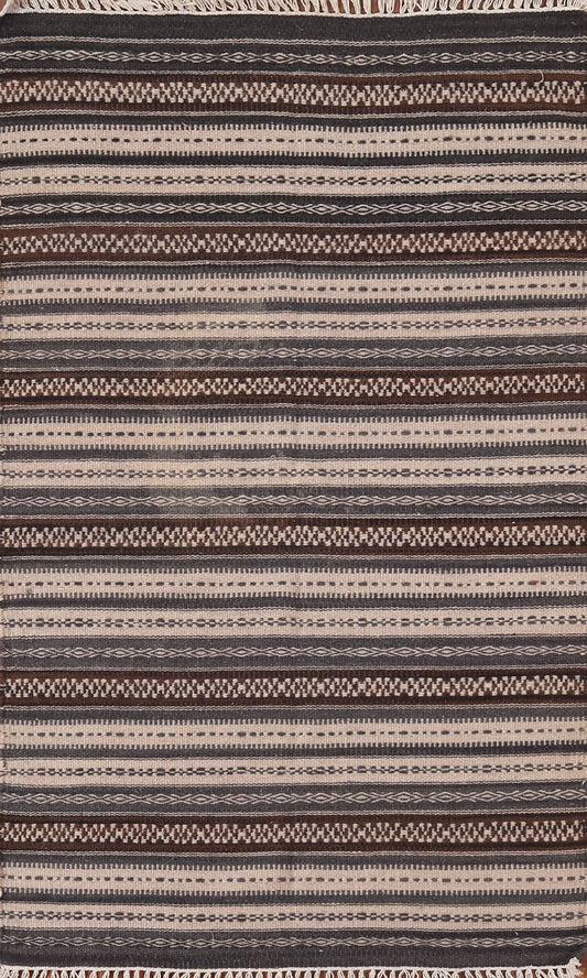 Striped Kilim Oriental Area Rug 3x5