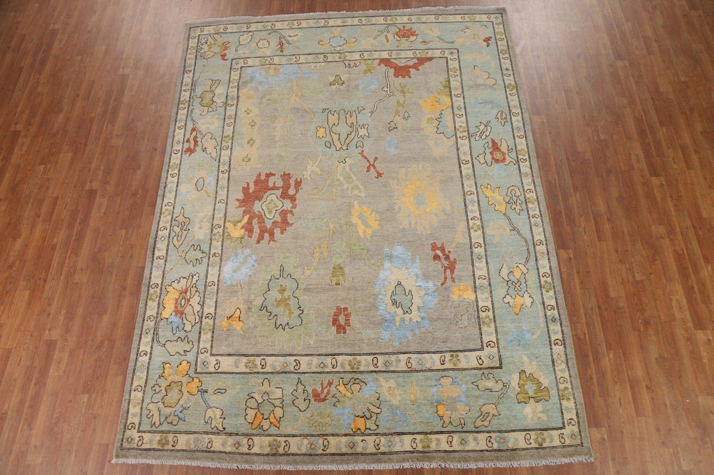 Vegetable Dye Oushak Turkish Area Rug 8x11