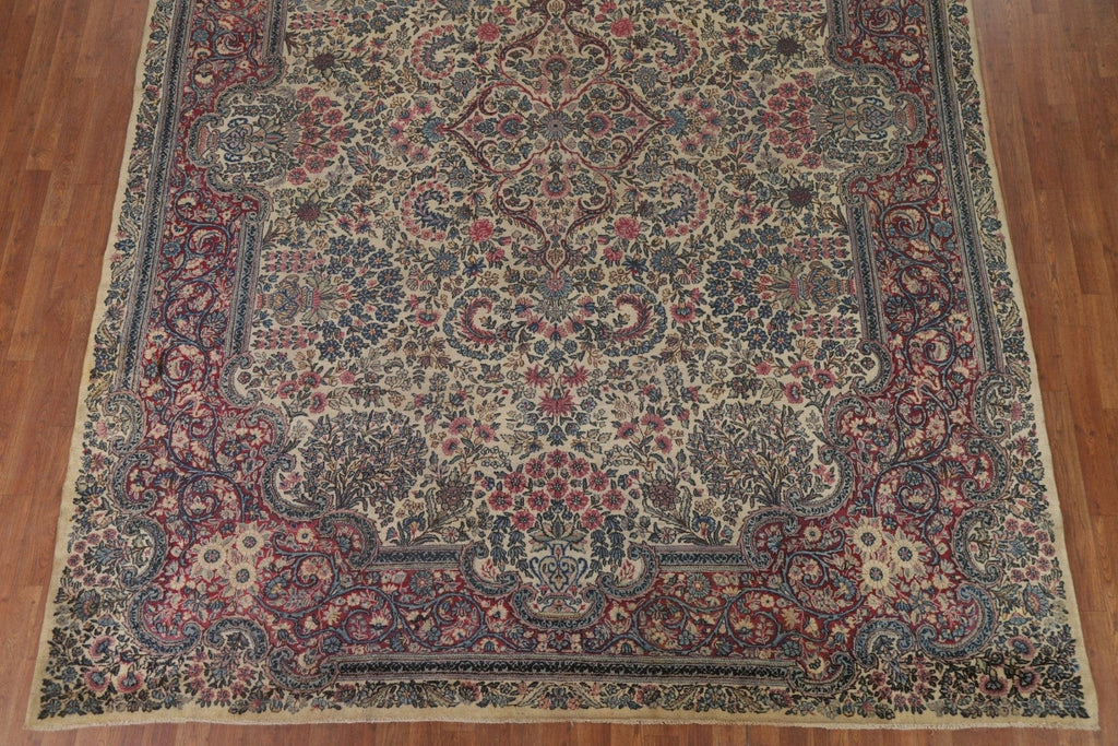 Antique Kerman Lavar Vegetable Dye Persian Rug 9x12