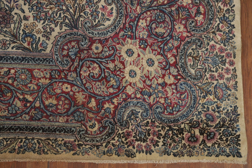 Antique Kerman Lavar Vegetable Dye Persian Rug 9x12