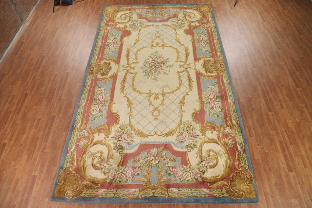 Victorian Style Aubusson Vegetable Dye Area Rug 9x15