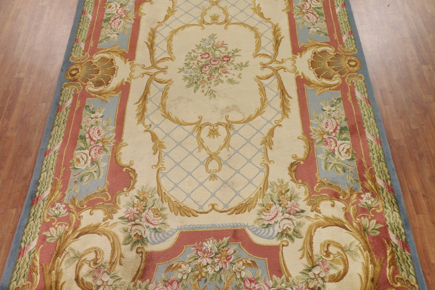 Victorian Style Aubusson Vegetable Dye Area Rug 9x15