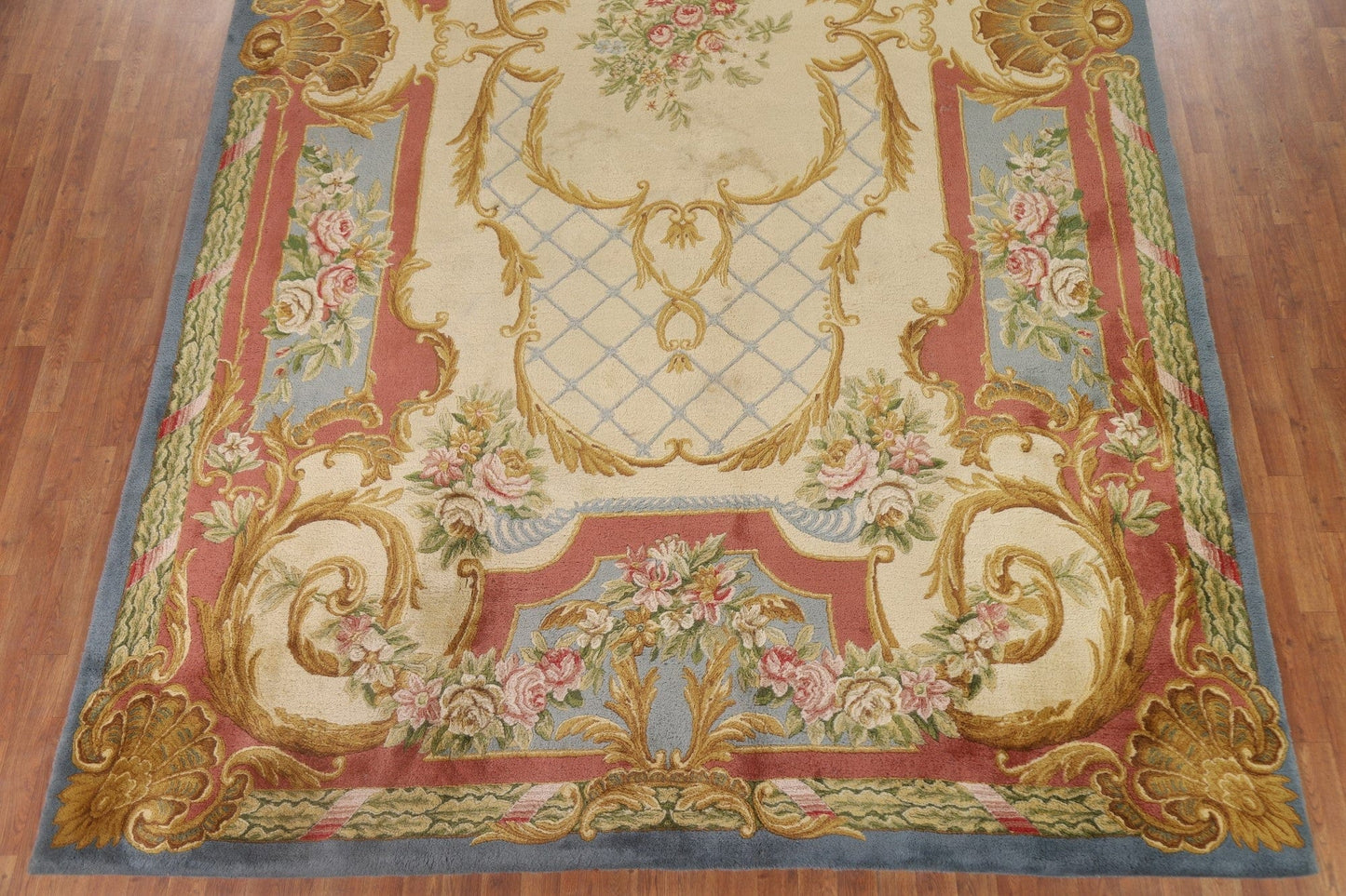 Victorian Style Aubusson Vegetable Dye Area Rug 9x15