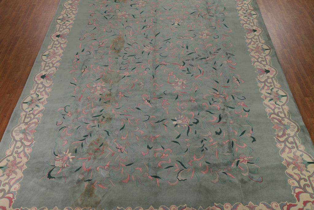 Vegetable Dye Art Deco Oriental Large Rug 12x18