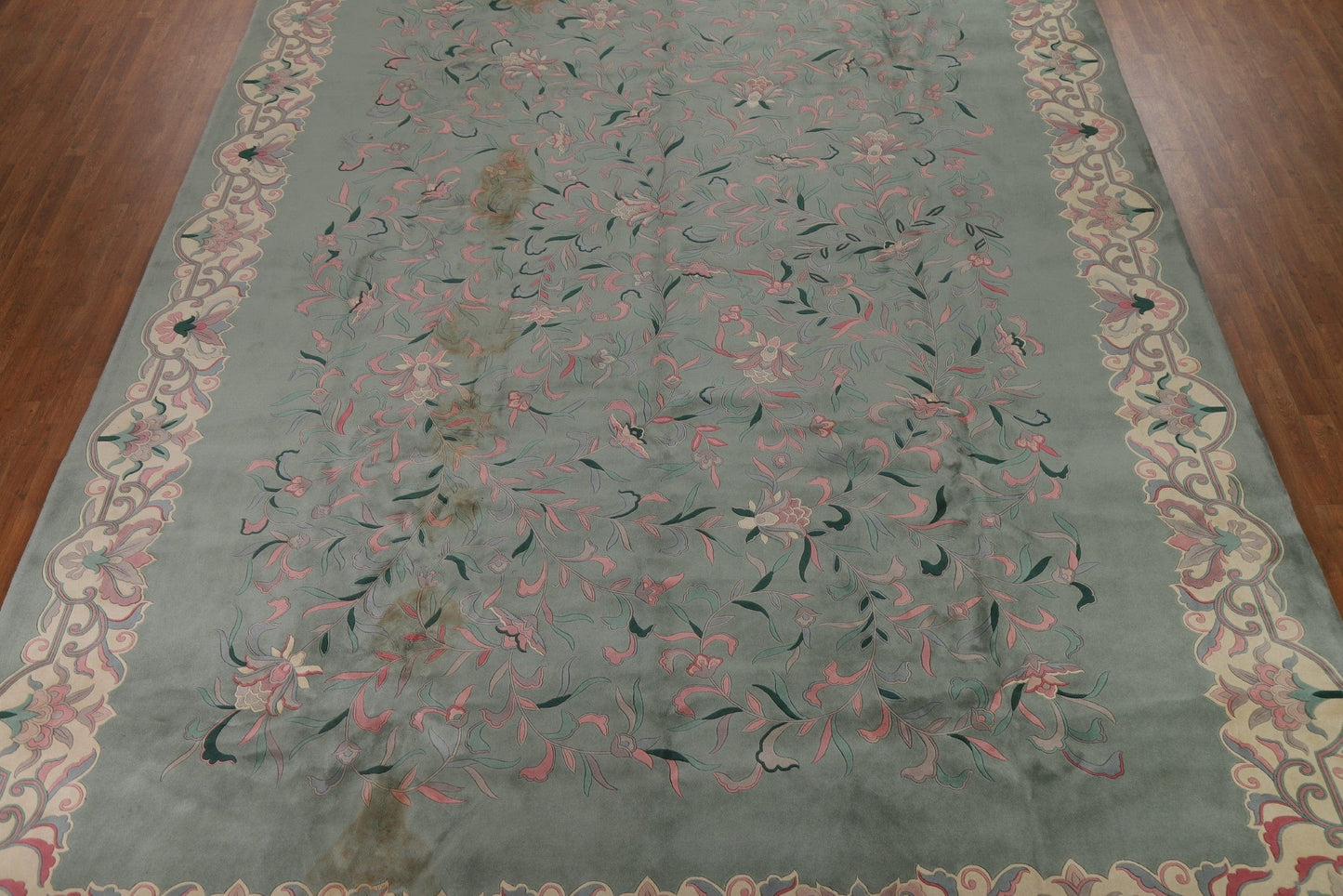 Vegetable Dye Art Deco Oriental Large Rug 12x18