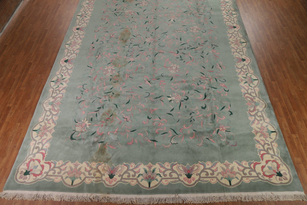 Vegetable Dye Art Deco Oriental Large Rug 12x18