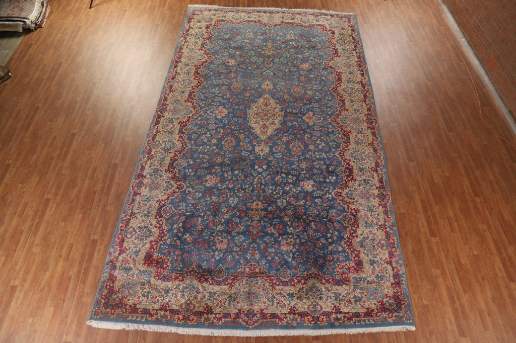 Vegetable Dye Kerman Antique Persian Large Rug 10x18