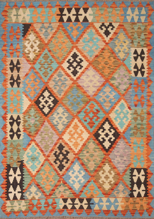 Geometric Kilim Oriental Area Rug 5x7