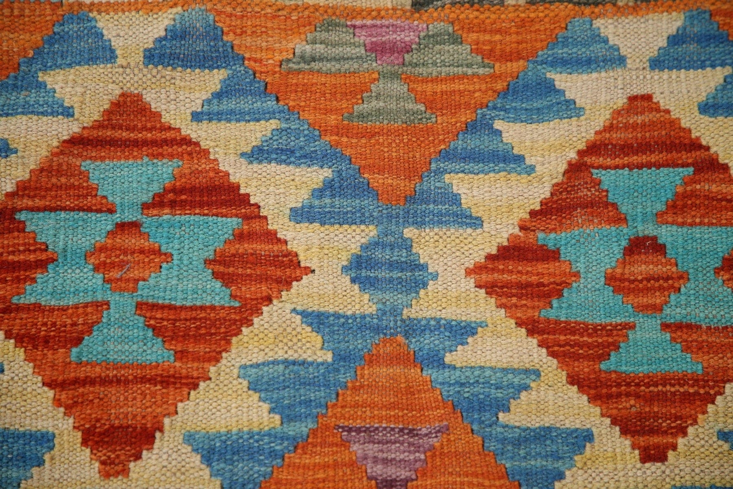 Kilim Reversible Wool Area Rug 4x6