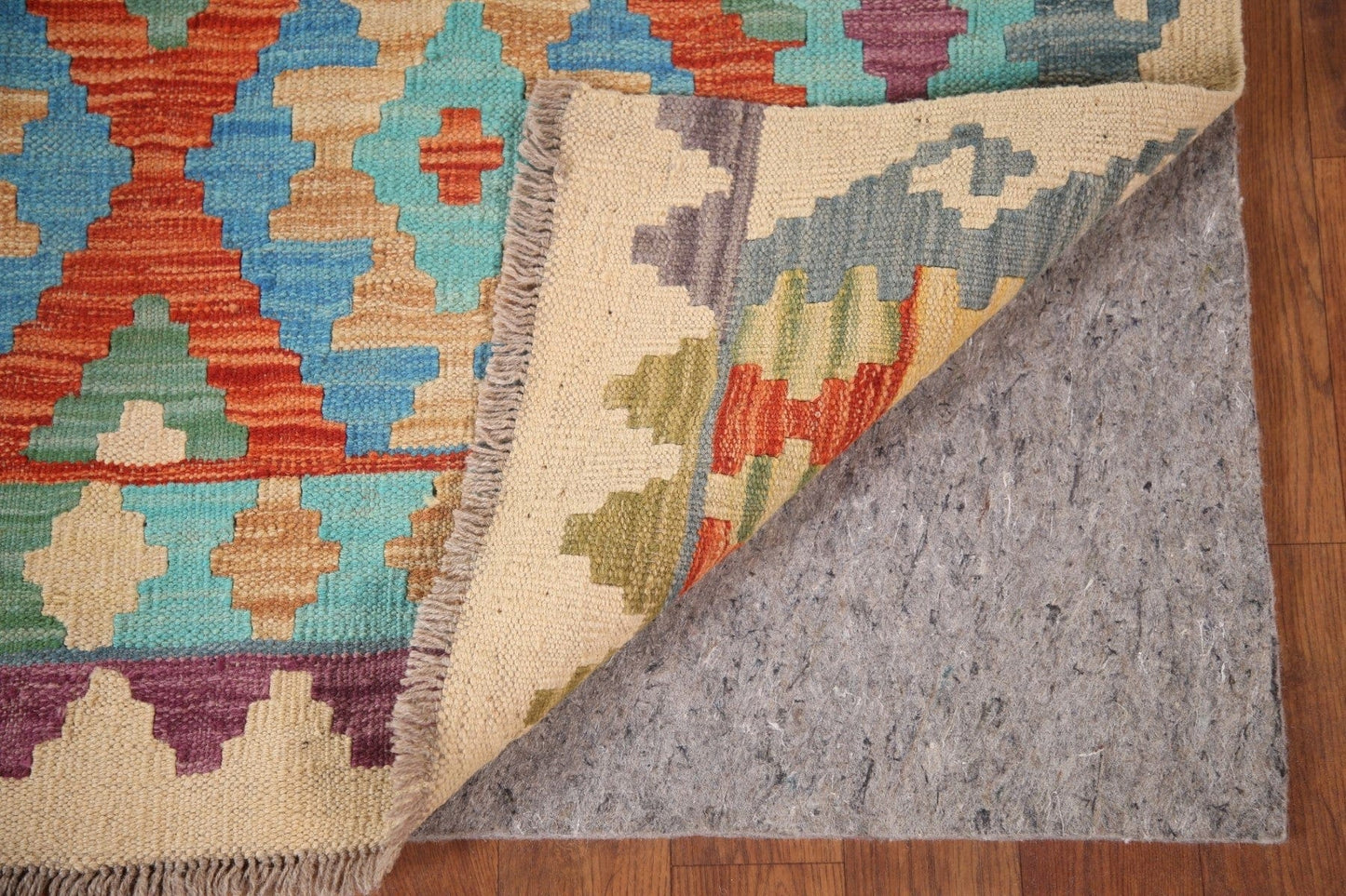 Reversible Wool Kilim Oriental Area Rug 5x6