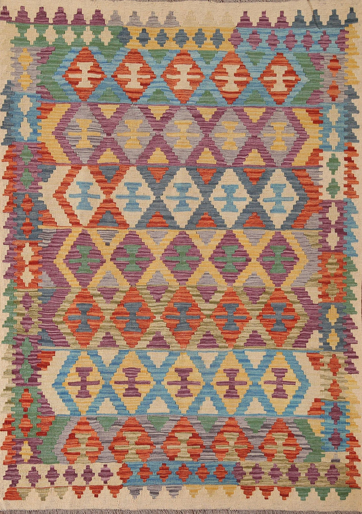 Colorful Kilim Oriental Area Rug 5x6