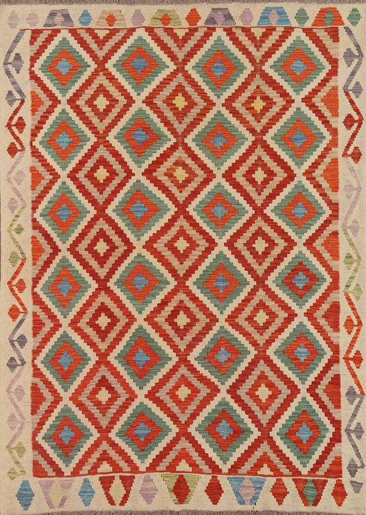 Geometric Kilim Oriental Area Rug 5x6