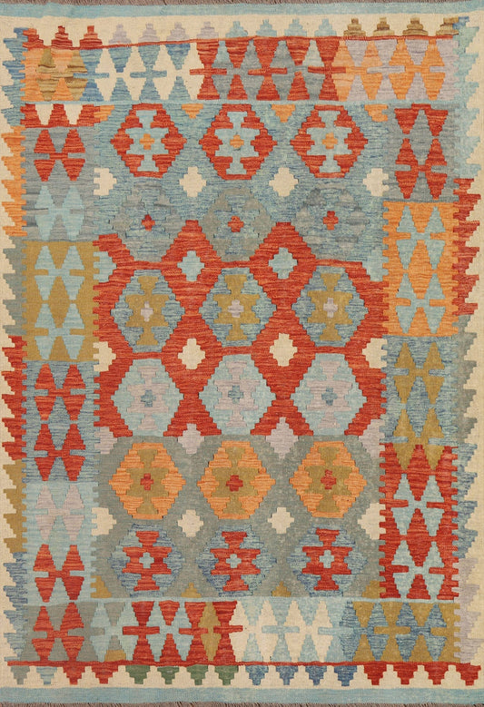 Geometric Kilim Oriental Area Rug 5x6