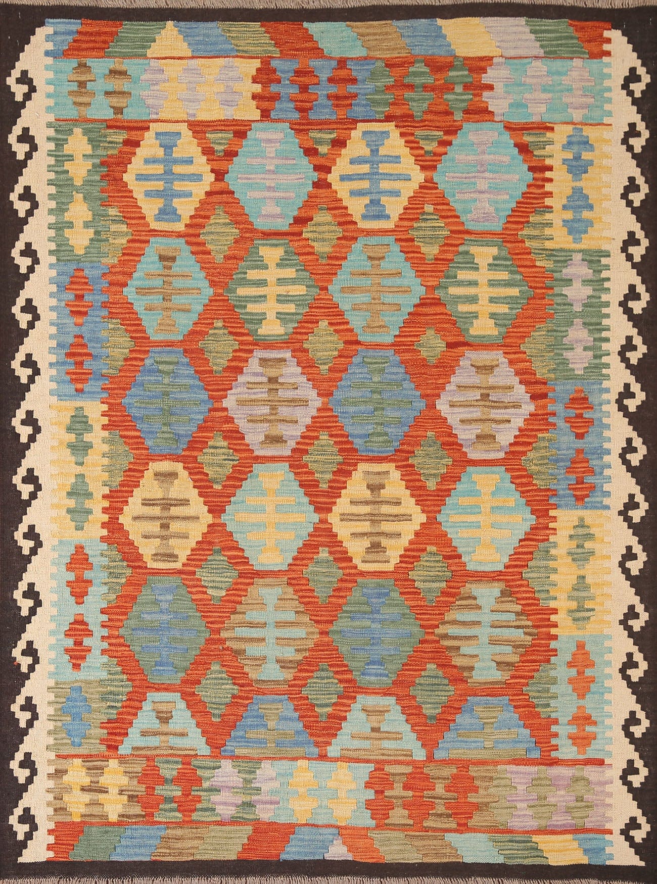 Geometric Kilim Oriental Area Rug 5x6