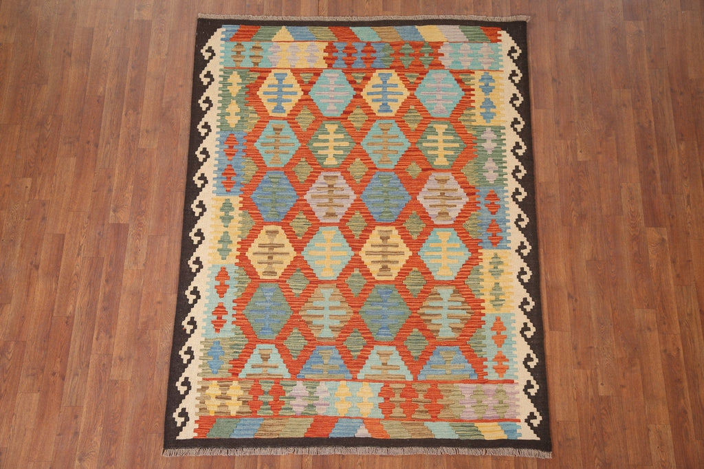 Geometric Kilim Oriental Area Rug 5x6