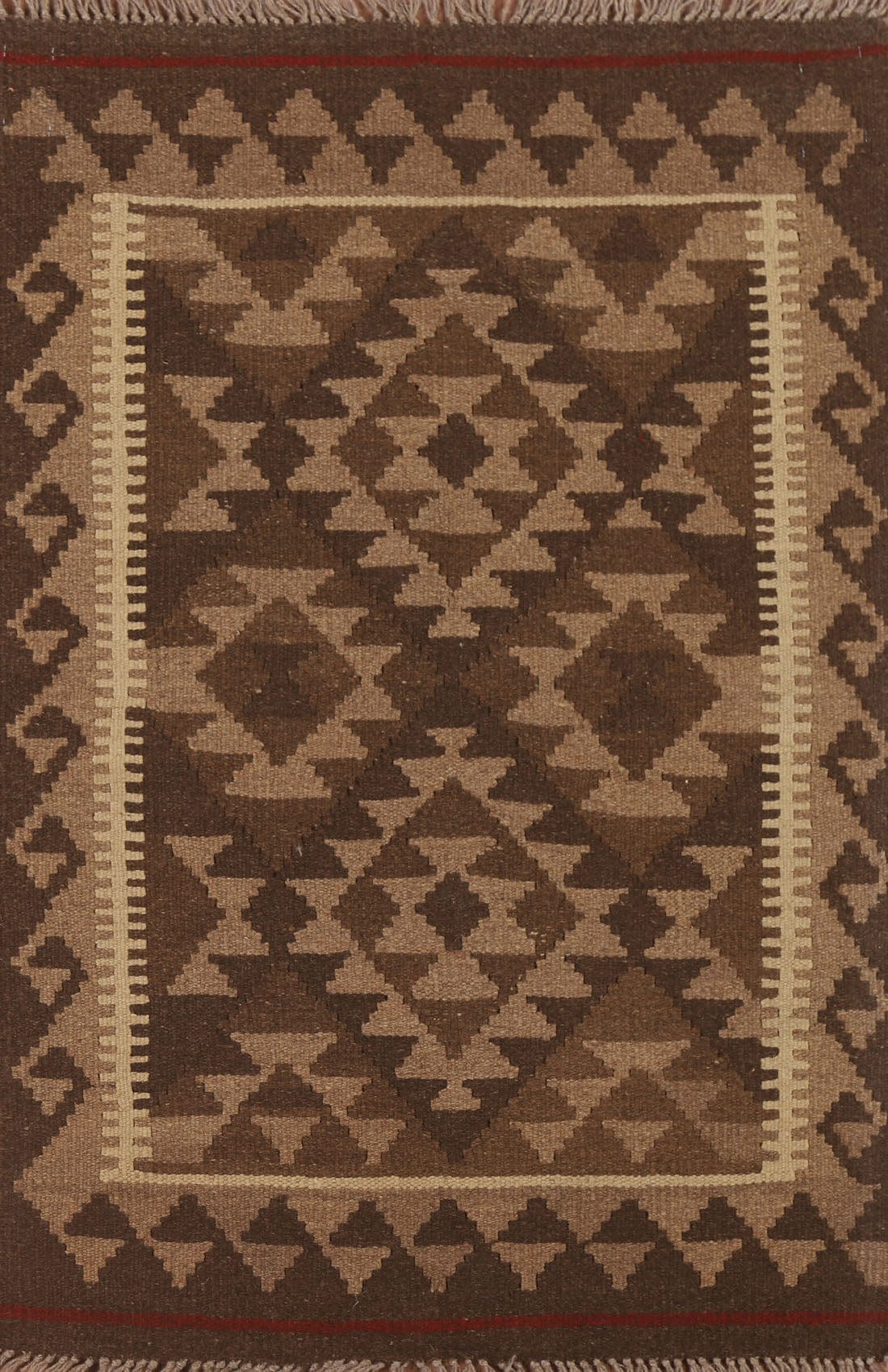 Brown Kilim Oriental Area Rug 3x4