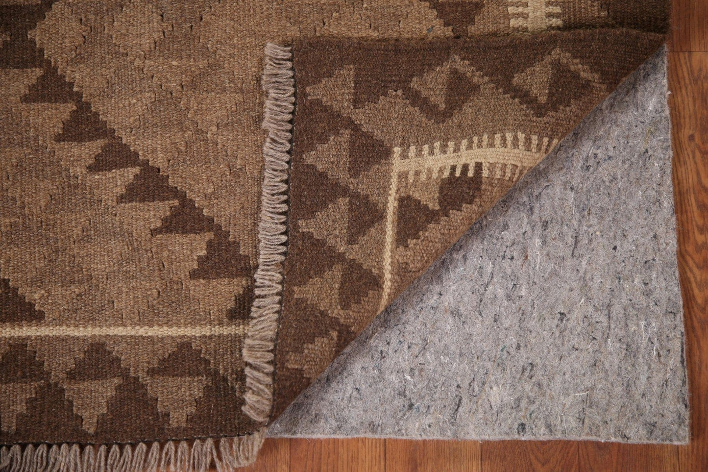 Brown Wool Kilim Oriental Area Rug 3x4