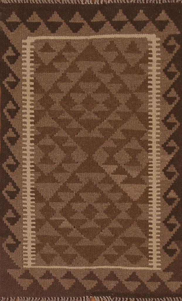 Kilim Geometric Wool Area Rug 2x4