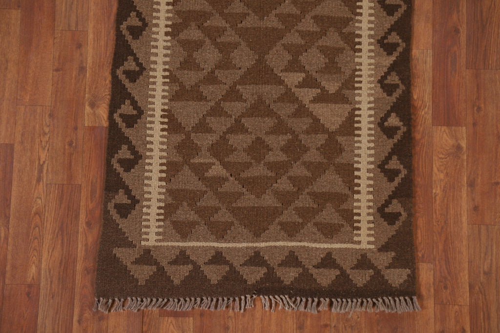 Kilim Geometric Wool Area Rug 2x4