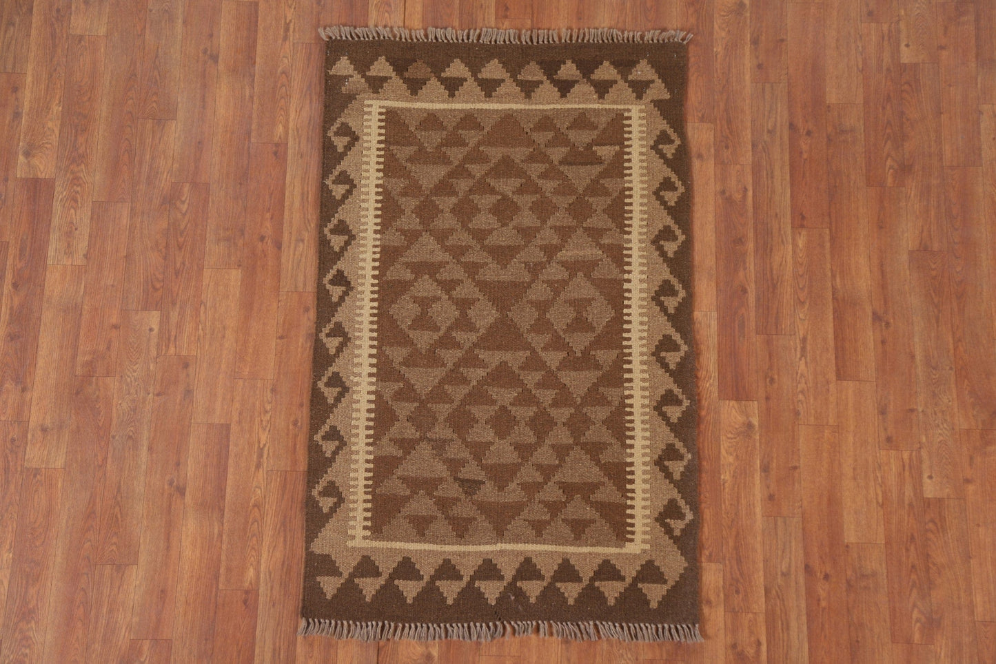 Reversible Wool Kilim Oriental Area Rug 3x4