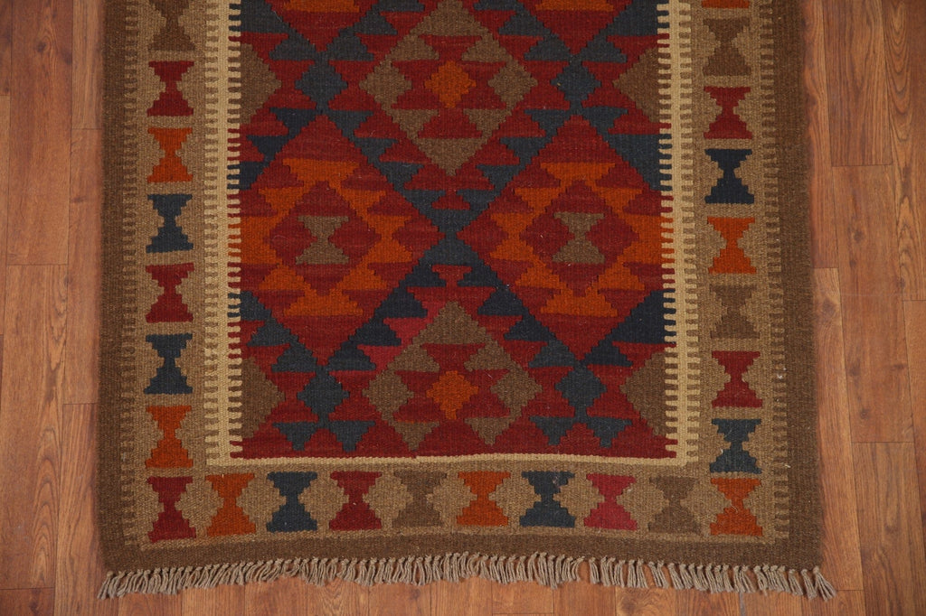 Wool Kilim Reversible Wool Area Rug 3x6