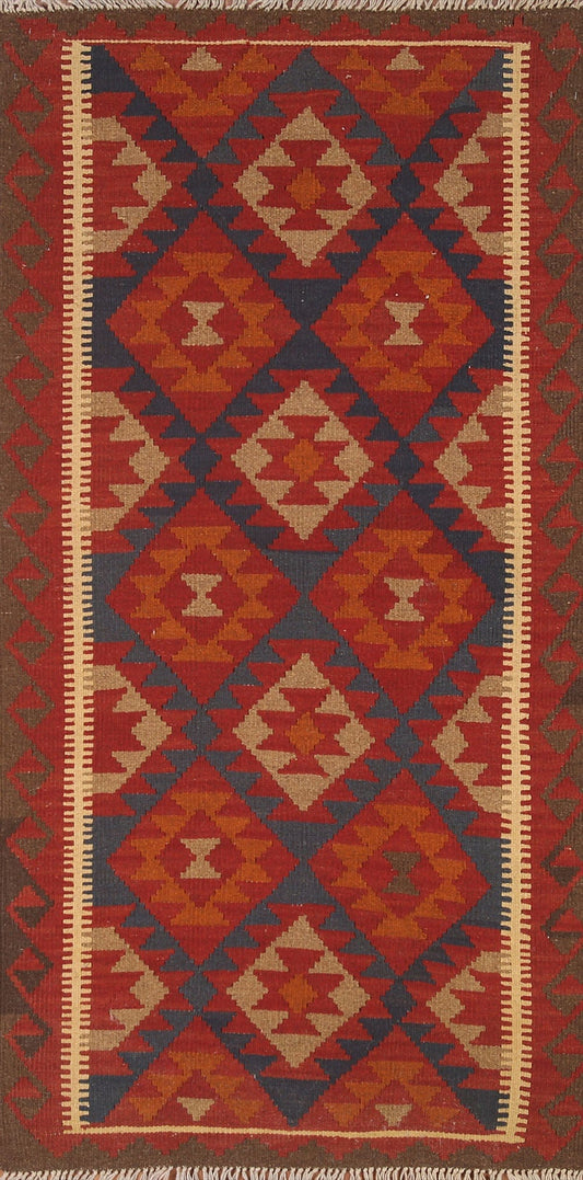 Geometric Kilim Oriental Runner Rug 3x7